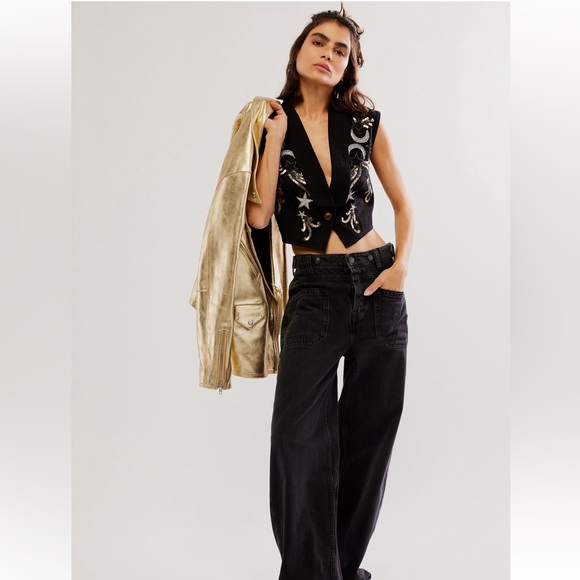 NWT 🖤Free People Billy Tux Vest - Picture 3 of 7